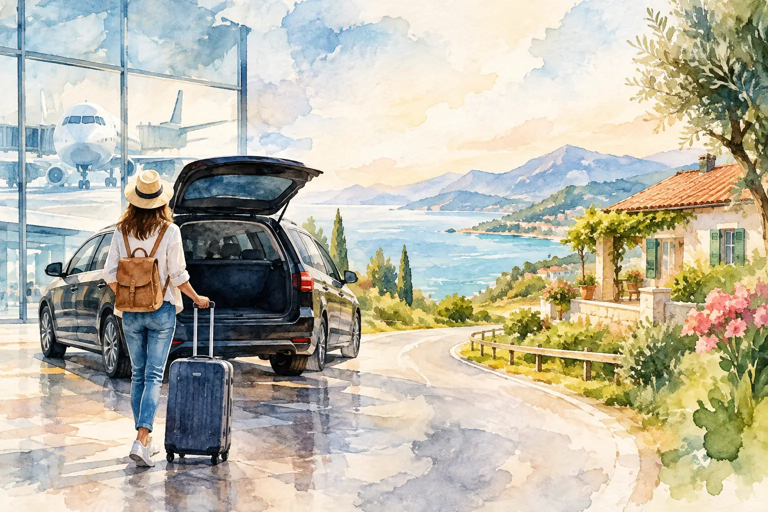Plan airport transfer to the holiday home